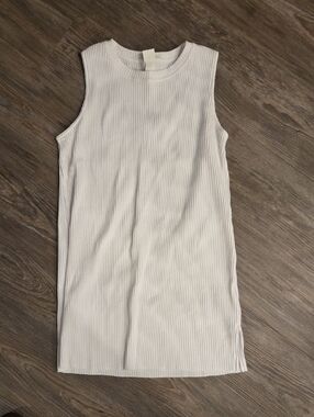 H&M Cream Ribbed Sleeveless And Pants M